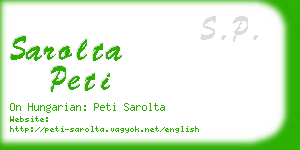 sarolta peti business card